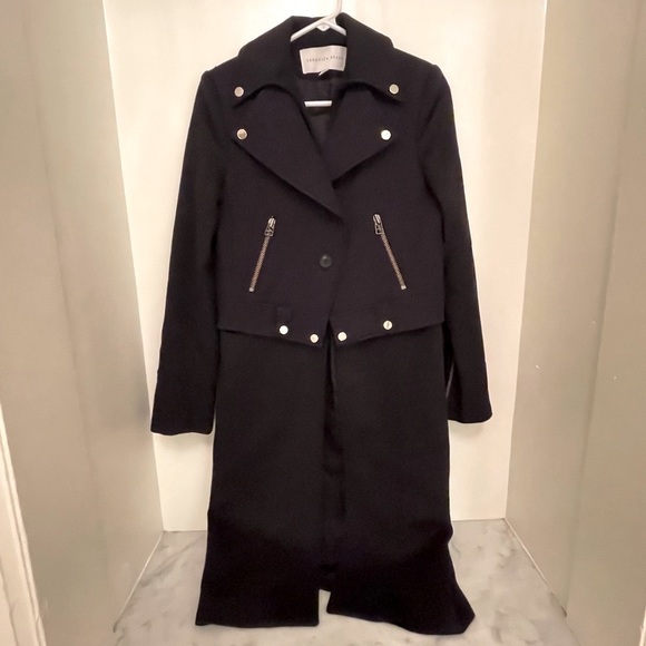 NWOT Veronica Beard Alcott Vest Cashmere Wool Blend Coat in Navy - Picture 5 of 8
